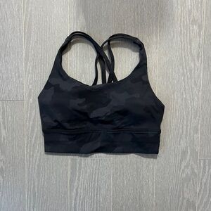 lululemon Black Camo Sports Bra